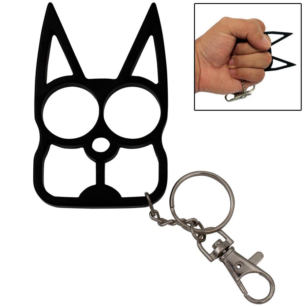 Defense Keychain Cat Brass Knuckles Cat Self Defense Keychain - Main Image