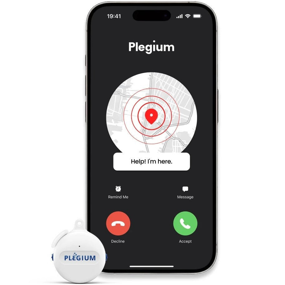 Plegium® Smart Emergency Button Personal Wearable GPS Tracker Panic Alarm