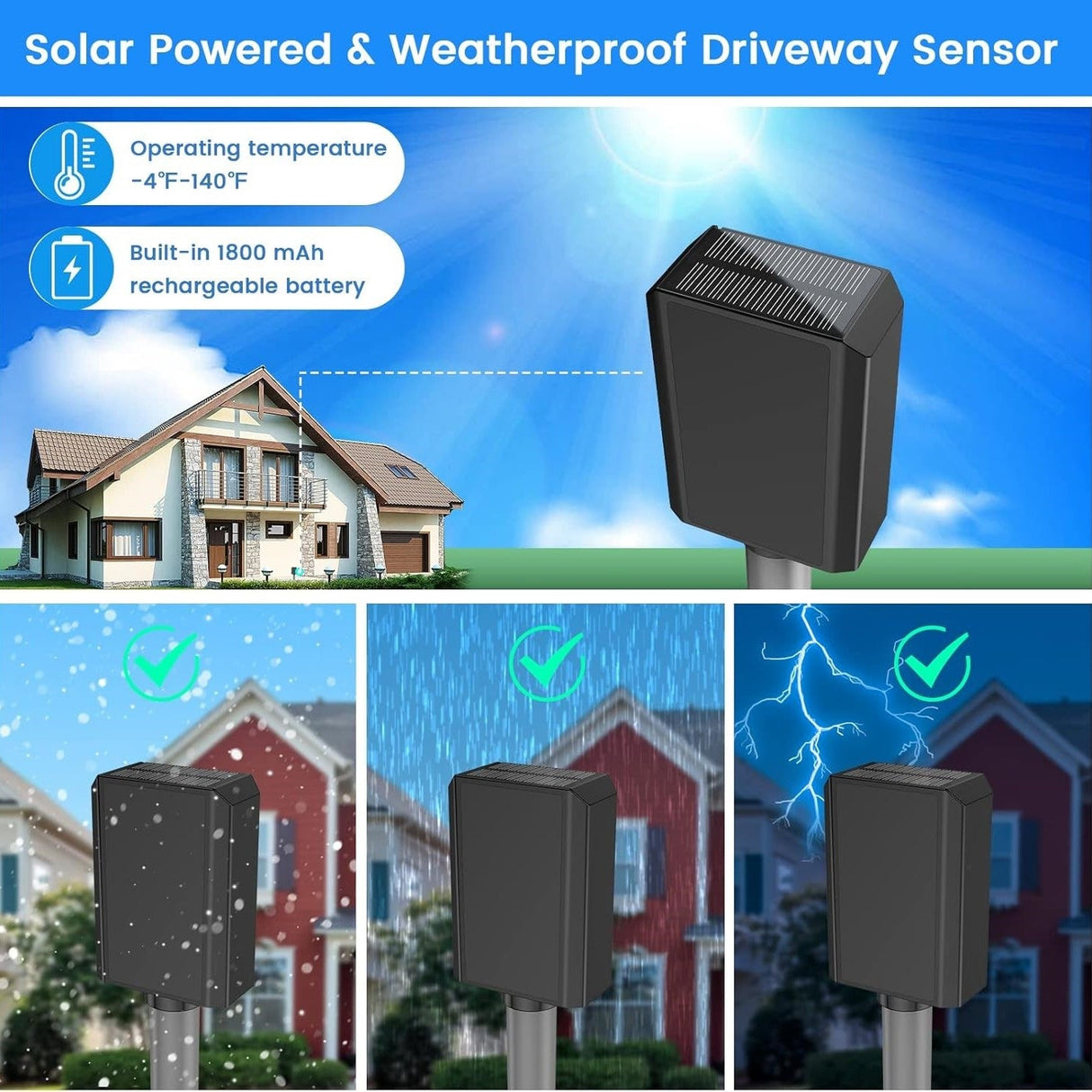 Crow Alert™ Wireless Outdoor Driveway Vehicle Probe Alarm System