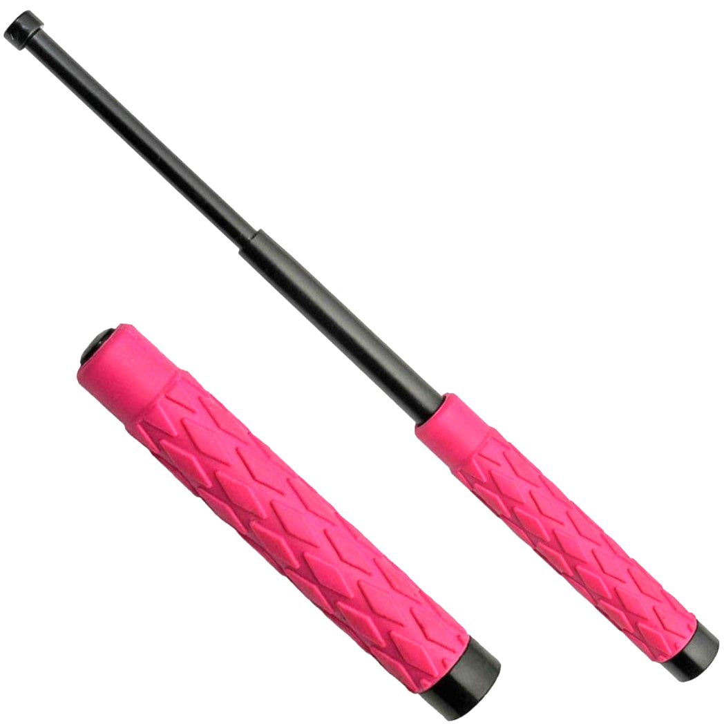 Streetwise™ Expandable Solid Steel Baton w/ Pink Handle 16''