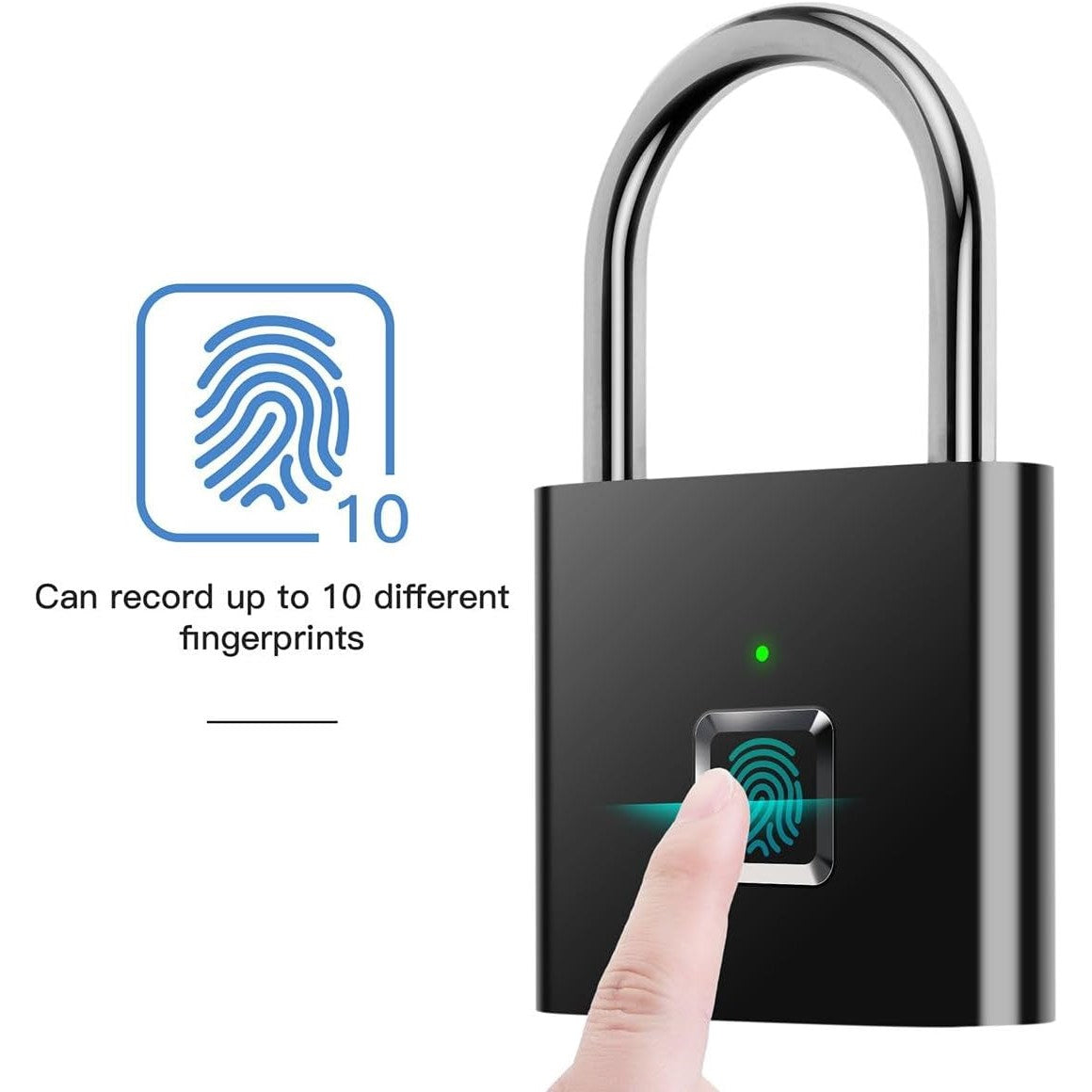 GorillaLock™ Travel Waterproof Keyless Biometric Fingerprint Padlock