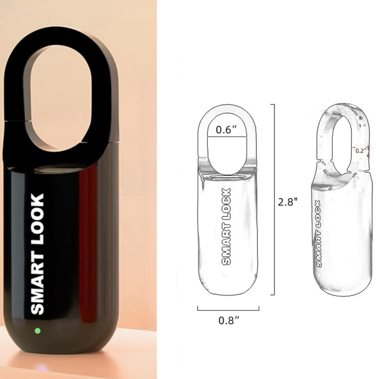 GorillaLock™ Slim Portable Keyless Biometric Fingerprint Padlock