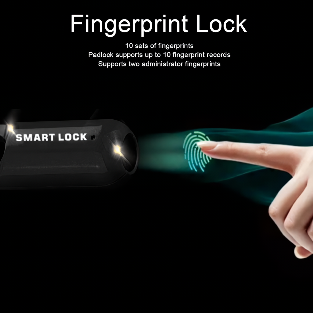 GorillaLock™ Slim Portable Keyless Biometric Fingerprint Padlock