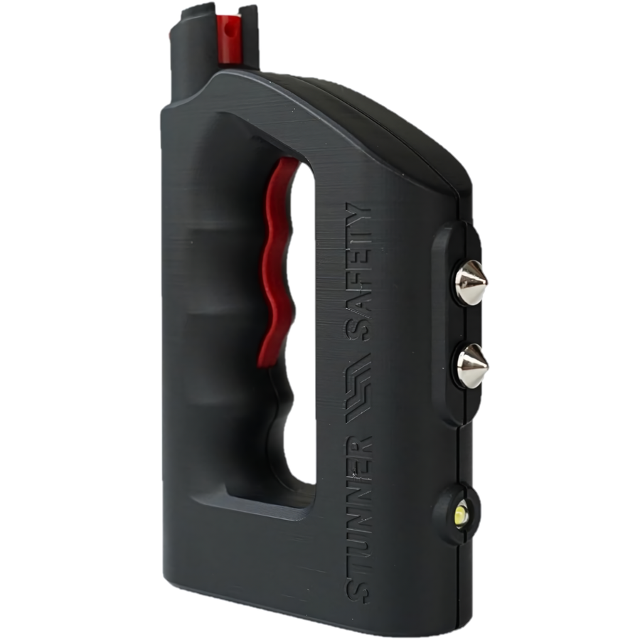 The Stunner 3-in-1 Rechargeable LED Stun Gun Pepper Spray Jogger Combo