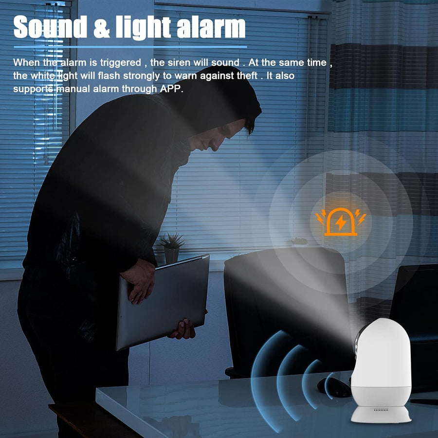 SpyWfi™ Auto Tracking PTZ Night Vision Nanny Security Camera 2K HD WiFi