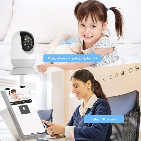 SpyWfi™ Auto Tracking PTZ Night Vision Nanny Security Camera 2K HD WiFi