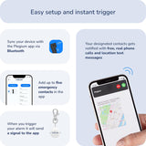 Plegium® Smart Emergency Button Personal Keychain GPS Tracker Panic Alarm