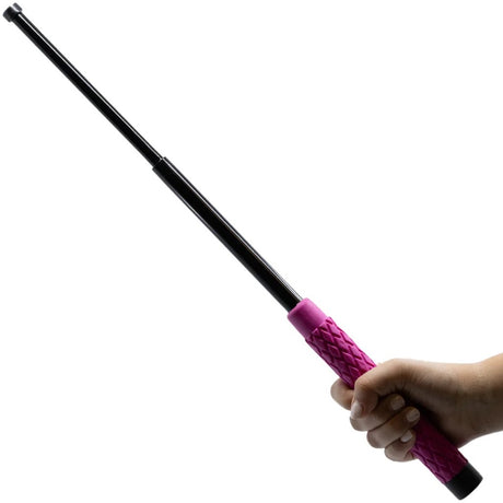 Streetwise™ Expandable Solid Steel Baton w/ Pink Handle 21''