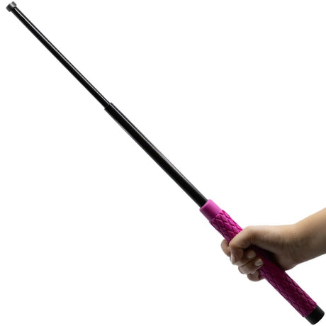 Streetwise™ Expandable Solid Steel Baton w/ Pink Handle 26''