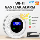 Crow Alert™ Smart WiFi Gas Leak & Temperature Detector Alarm 90dB