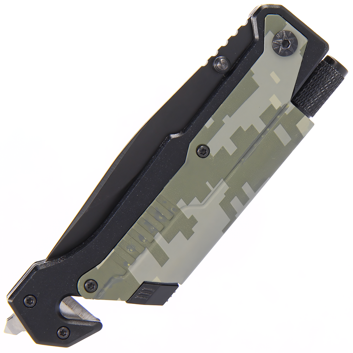 Tiger-USA® 5-in-1 Steel Folding Pocket Knife w/ LED Light & Fire Starter