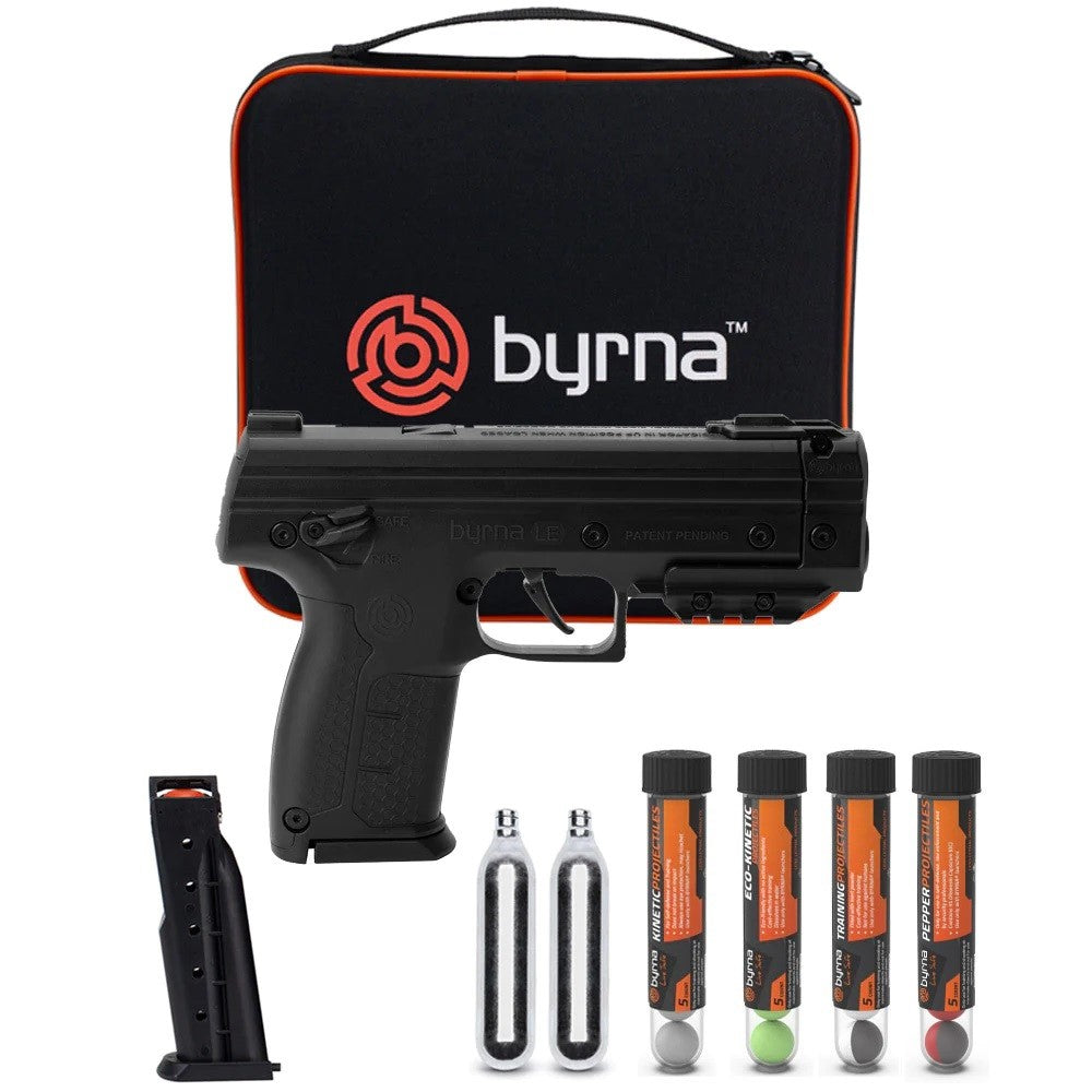 Byrna® LE Pepper Non-Lethal Self-Defense Projectile Gun Bundle