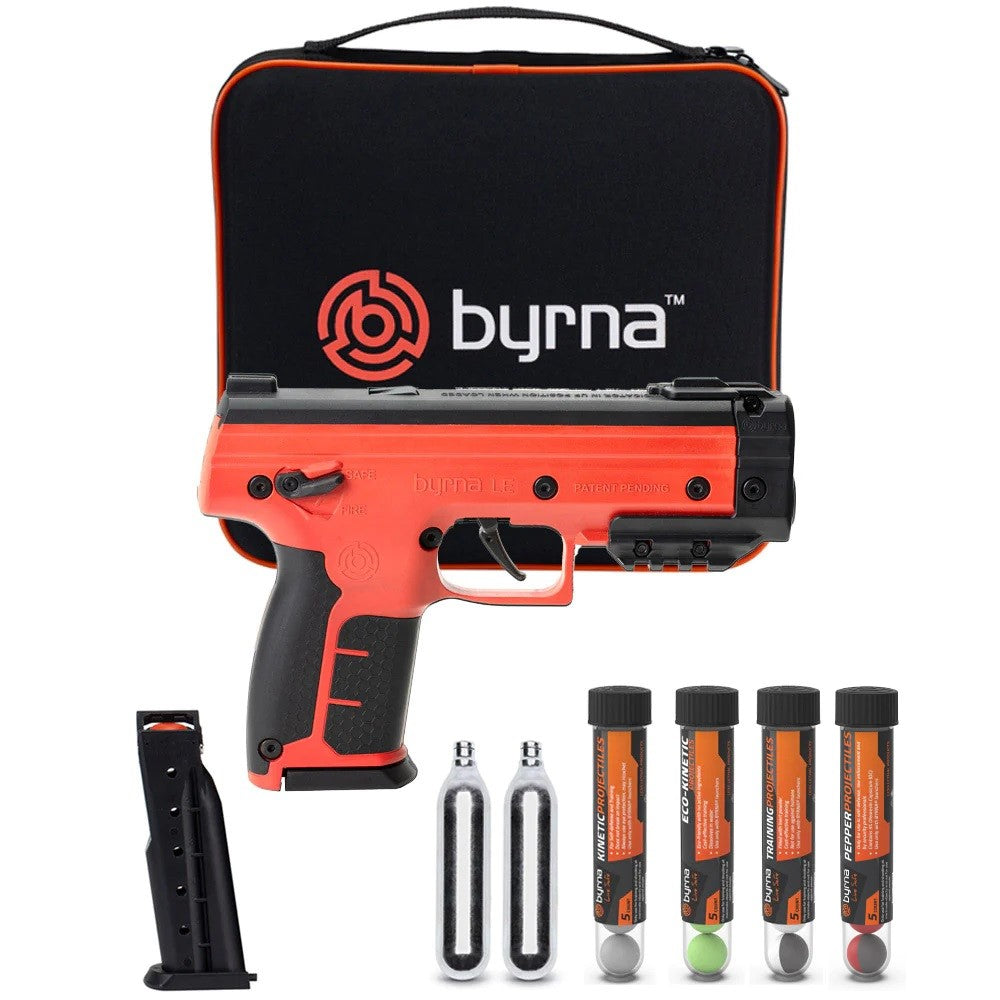 Byrna® LE Pepper Non-Lethal Self-Defense Projectile Gun Bundle