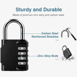 GorillaLock™ Portable Waterproof Keyless 4-Digit Combination Padlock