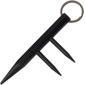 WeaponTek™ Steel Keychain Kubotan w/ Finger Spikes 5.5'' - Keychain Weapons