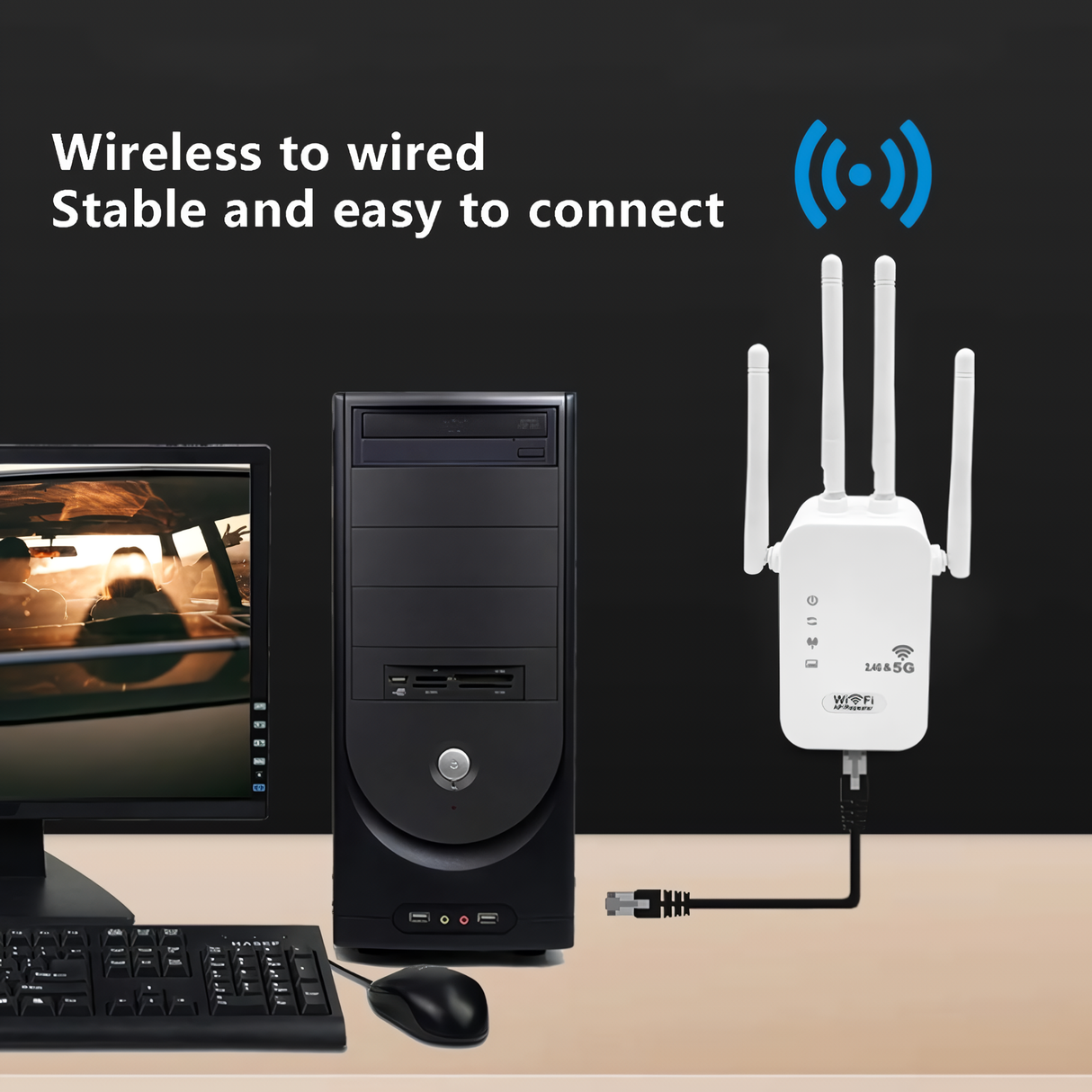 SpyWfi™ Dual Band Internet Signal Repeater WiFi Extender 5GHz/2.4GHz