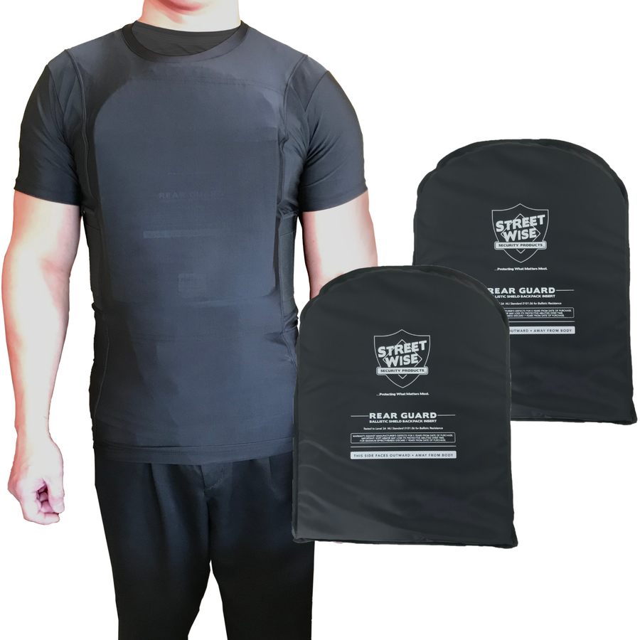 Streetwise™ Safe-T-Shirt Plate Carrier & Level IIIA Bulletproof Soft Armor Bundle