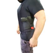 Secondary image - Streetwise™ Safe-T-Shirt Ballistic Plate Carrier w/ Holster L-2XL