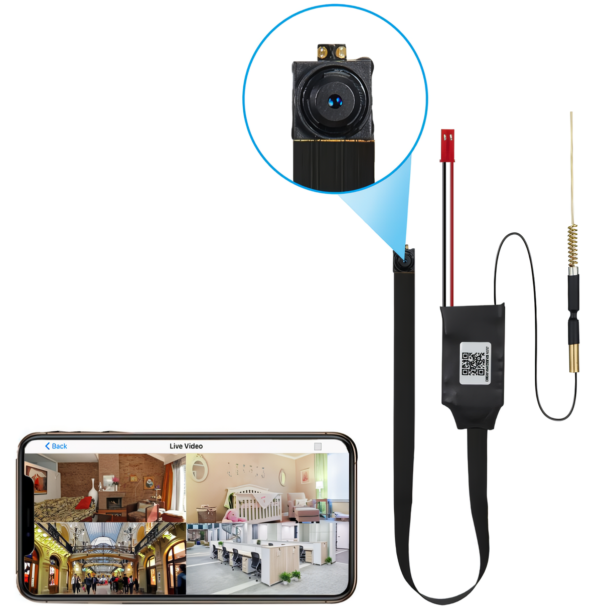 SpyWfi™ DIY Hidden Motion Detection Spy Camera 1080p HD WiFi