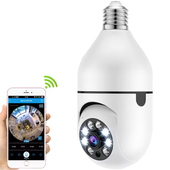 SpyWfi™ Auto Tracking PTZ Night Vision Lightbulb Security Camera 1080p HD WiFi - Security Cameras