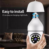 SpyWfi™ Auto Tracking PTZ Night Vision Lightbulb Security Camera 1080p HD WiFi