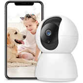 SpyWfi™ PTZ Auto Tracking Night Vision Nanny Security Camera 1080p HD WiFi - Motion Activated Security Cameras