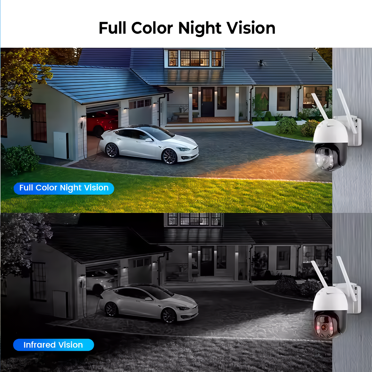 SpyWfi™ Solar PTZ Auto Tracking Night Vision Security Camera 2K UHD WiFi