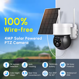 SpyWfi™ Auto Tracking PTZ Night Vision Solar Security Camera 2K UHD WiFi