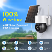 Secondary image - SpyWfi™ Auto Tracking PTZ Night Vision Solar Security Camera 2K UHD WiFi