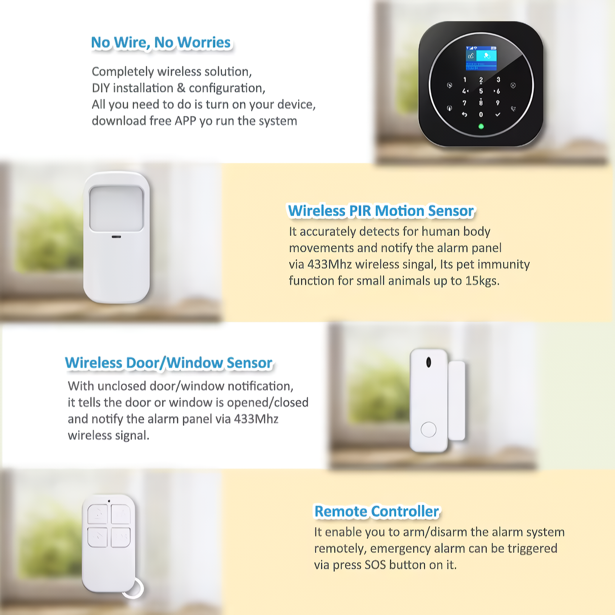 Crow Alert™ Smart WiFi Wireless Home Security 4G Alarm System