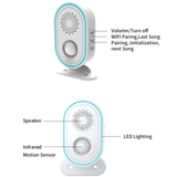 Crow Alert™ Smart WiFi 110° LED Light Ring Motion Detector Intruder Alarm 85dB