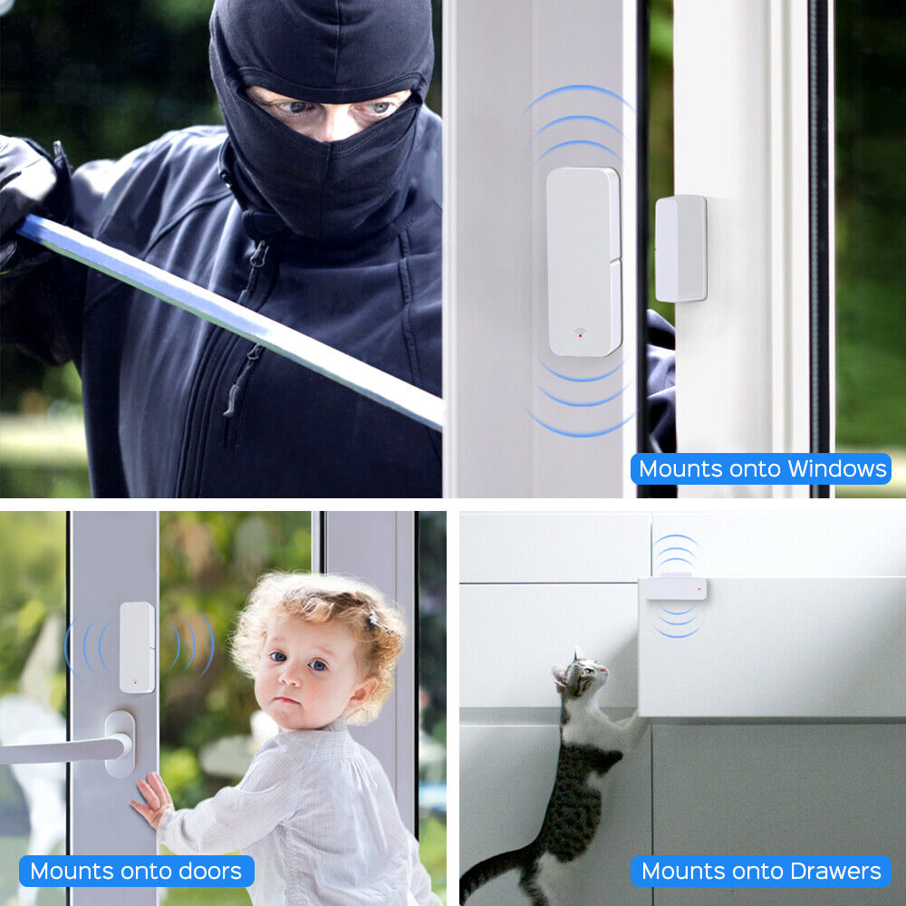 Crow Alert™ Smart WiFi Magnetic Contact Window & Door Intruder Alarm