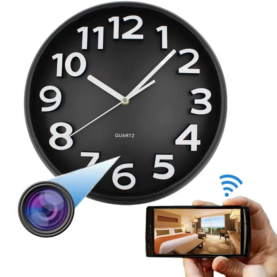 SpyWfi™ Wall Clock Hidden Motion Detection Spy Camera 1080p HD WiFi