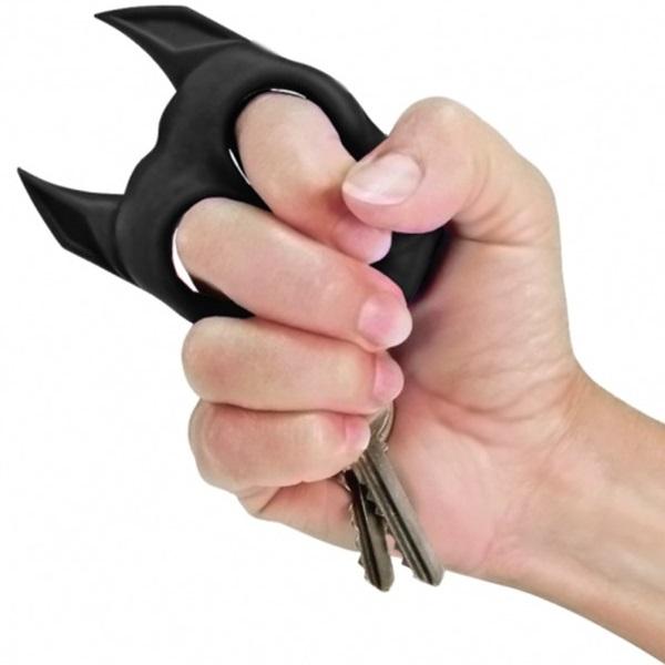 Black Plastic Knuckle Duster - Nonmetal Black Knuckles
