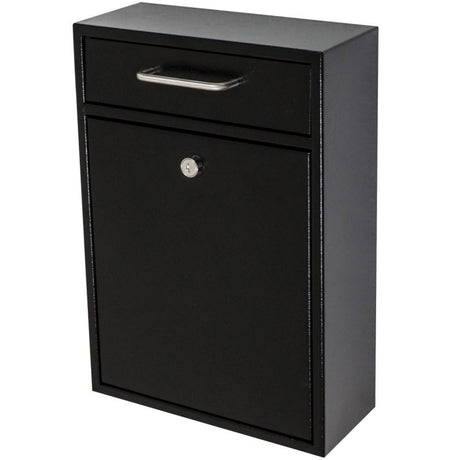 Mail Boss Locking Security Drop Mailbox Safe Black