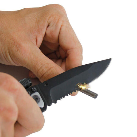 GF Thunder 5-in-1 Folding Knife w/ LED Light & Fire Starter