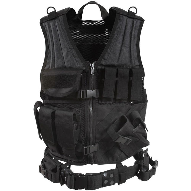 Rothco® Cross Draw Tactical Military Vest Black