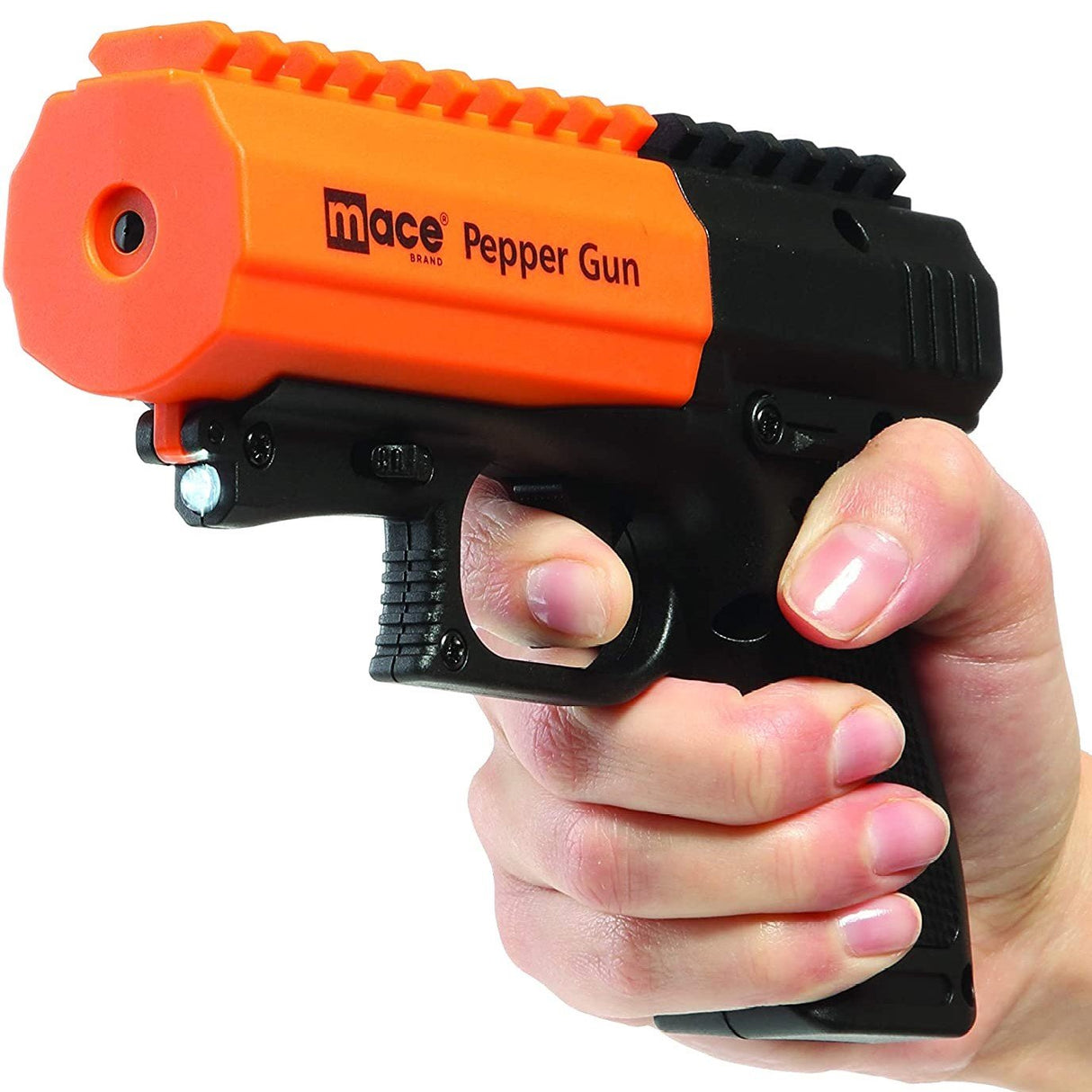 Mace® Pepper Gun 2.0 Reloadable Power Stream Spray w/ LED Strobe