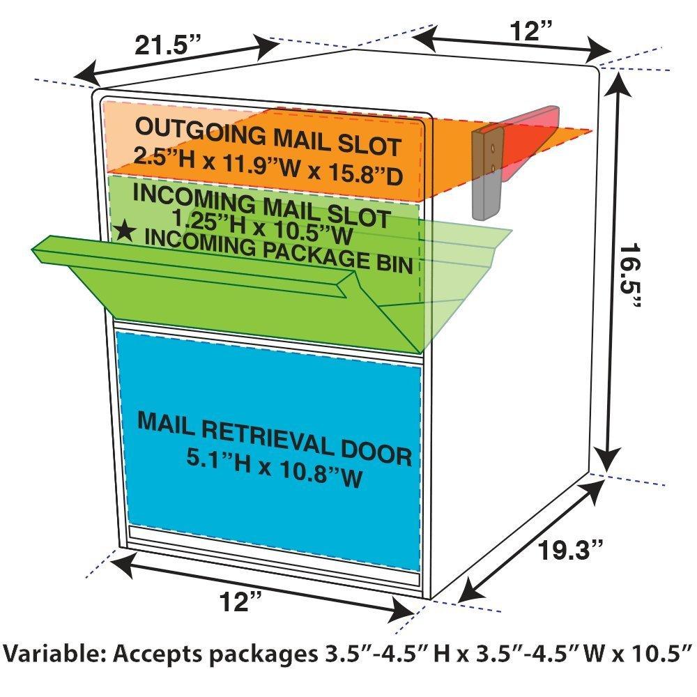 Mail Boss Package Master Locking Mailbox Safe Black