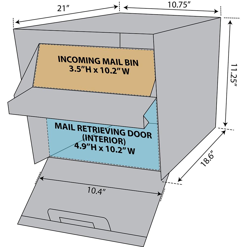 Mail Boss Mail Manager Locking Mailbox Safe Black