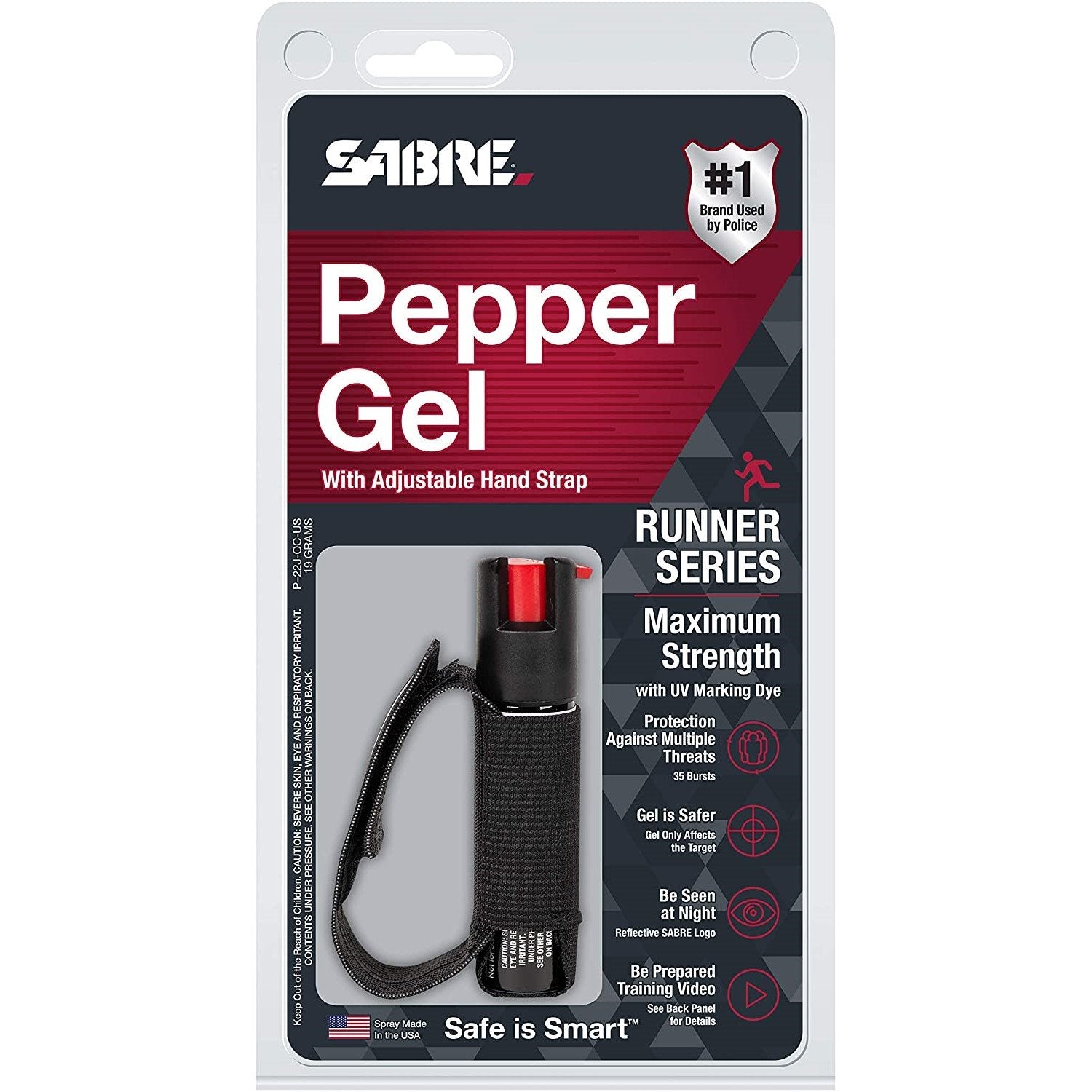 SABRE® Red Runner Pepper Gel W/ Adjustable Hand Strap - The Home ...