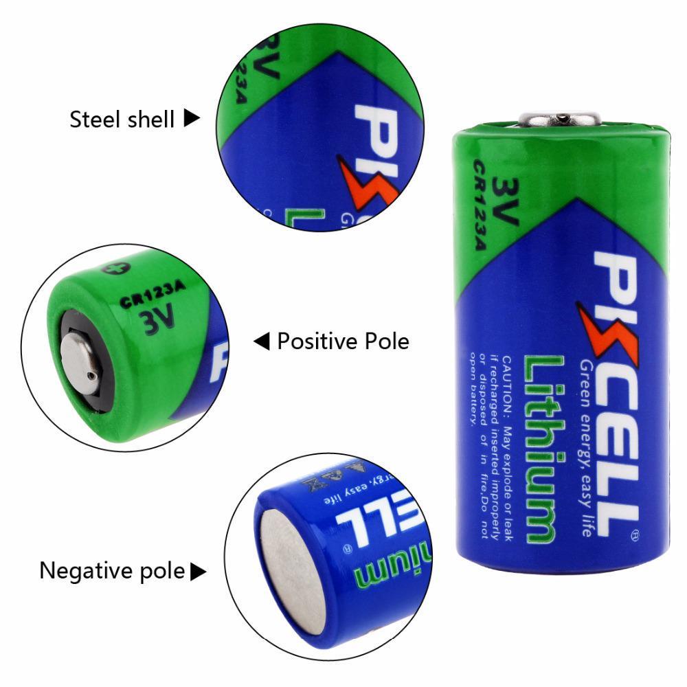 PKCELL 3V Hi-Energy Lithium CR123A Battery