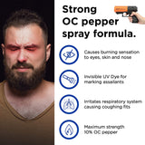 Mace® Pepper Gun 2.0 Reloadable Power Stream Spray w/ LED Strobe