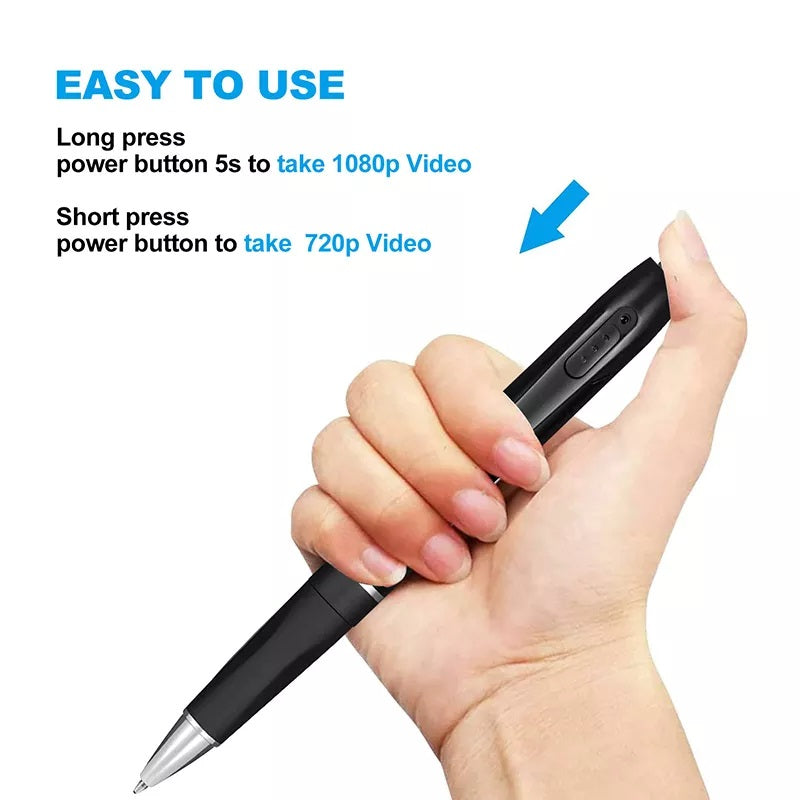 ballpoint pen hidden spy camera infographic