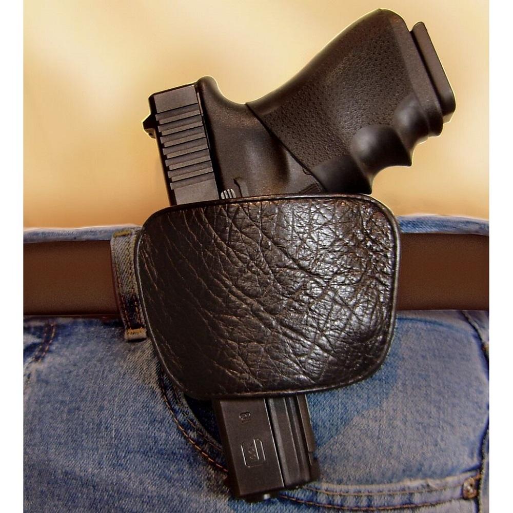 Belt Slide Concealed Leather Gun Holster Black Med/Large