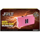 JOLT Mini Rechargeable LED Triple Stun Gun w/ Pocket Clip 98M