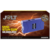 JOLT Mini Rechargeable LED Triple Stun Gun w/ Pocket Clip 98M