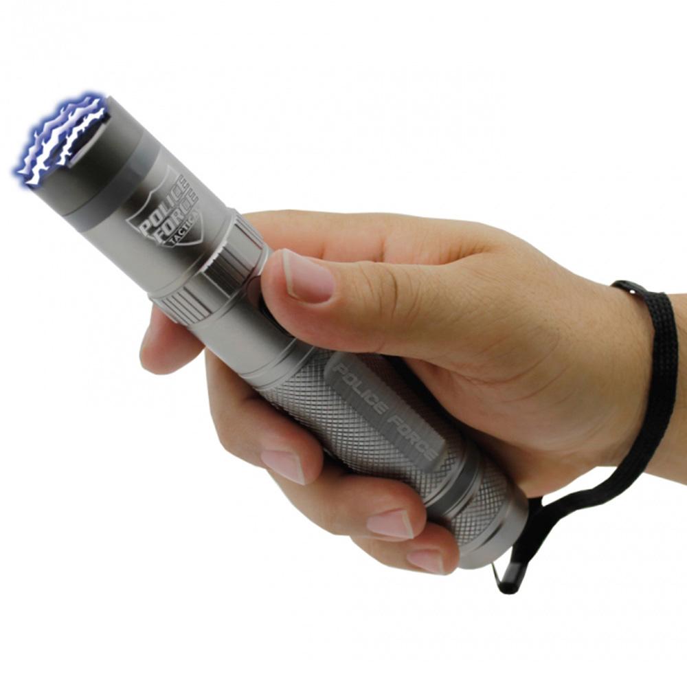 Police Force Tactical Rechargeable Stun Gun Flashlight 9.2M - The Home ...