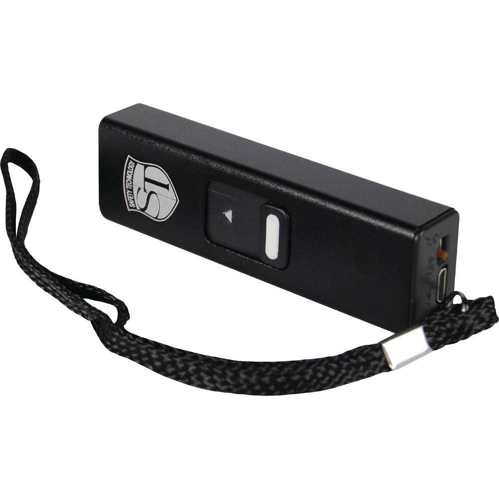 Safety Tech Slider Mini Keychain Stun Gun Black 10M