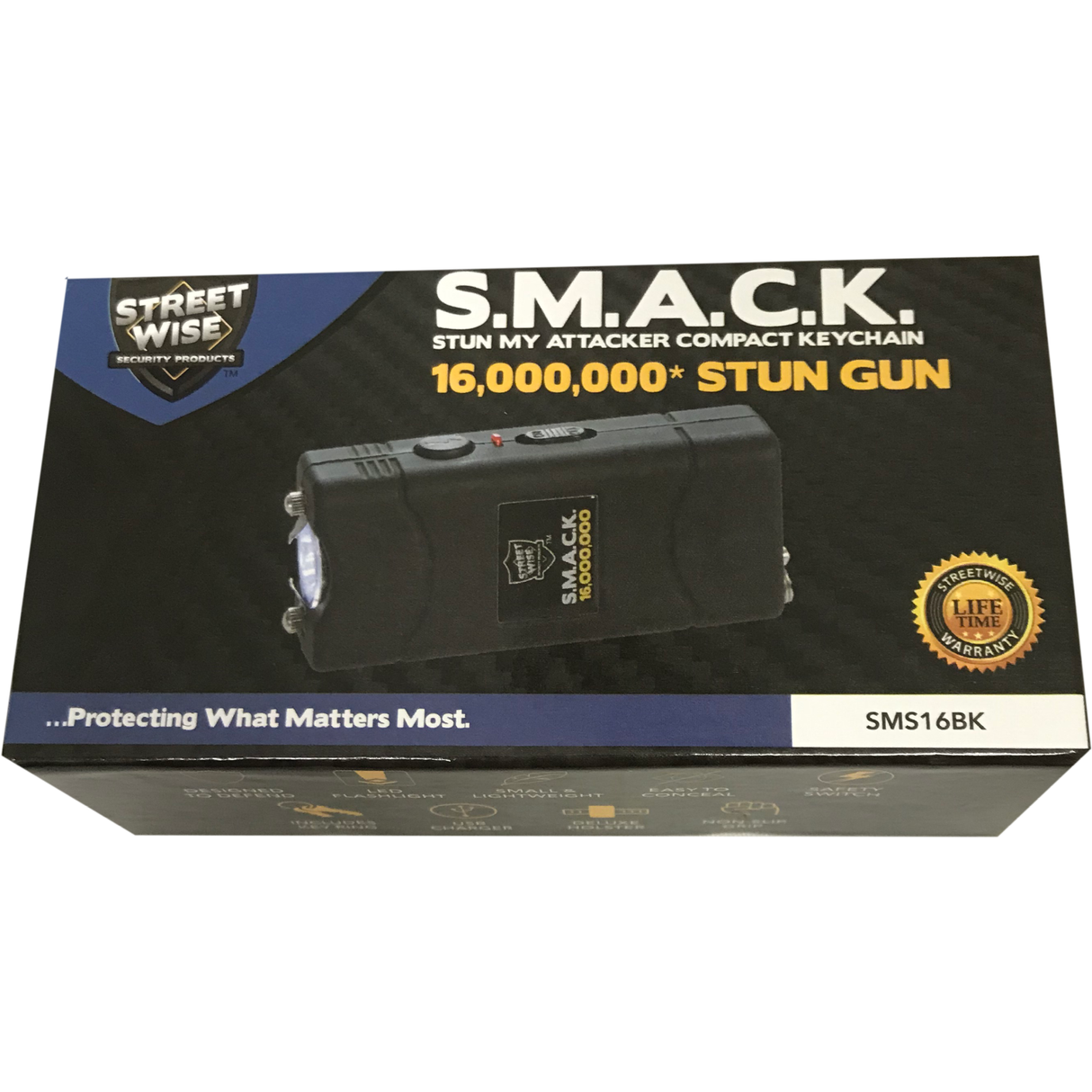 STREETWISE™ S.M.A.C.K. KEYCHAIN STUN GUN 16M